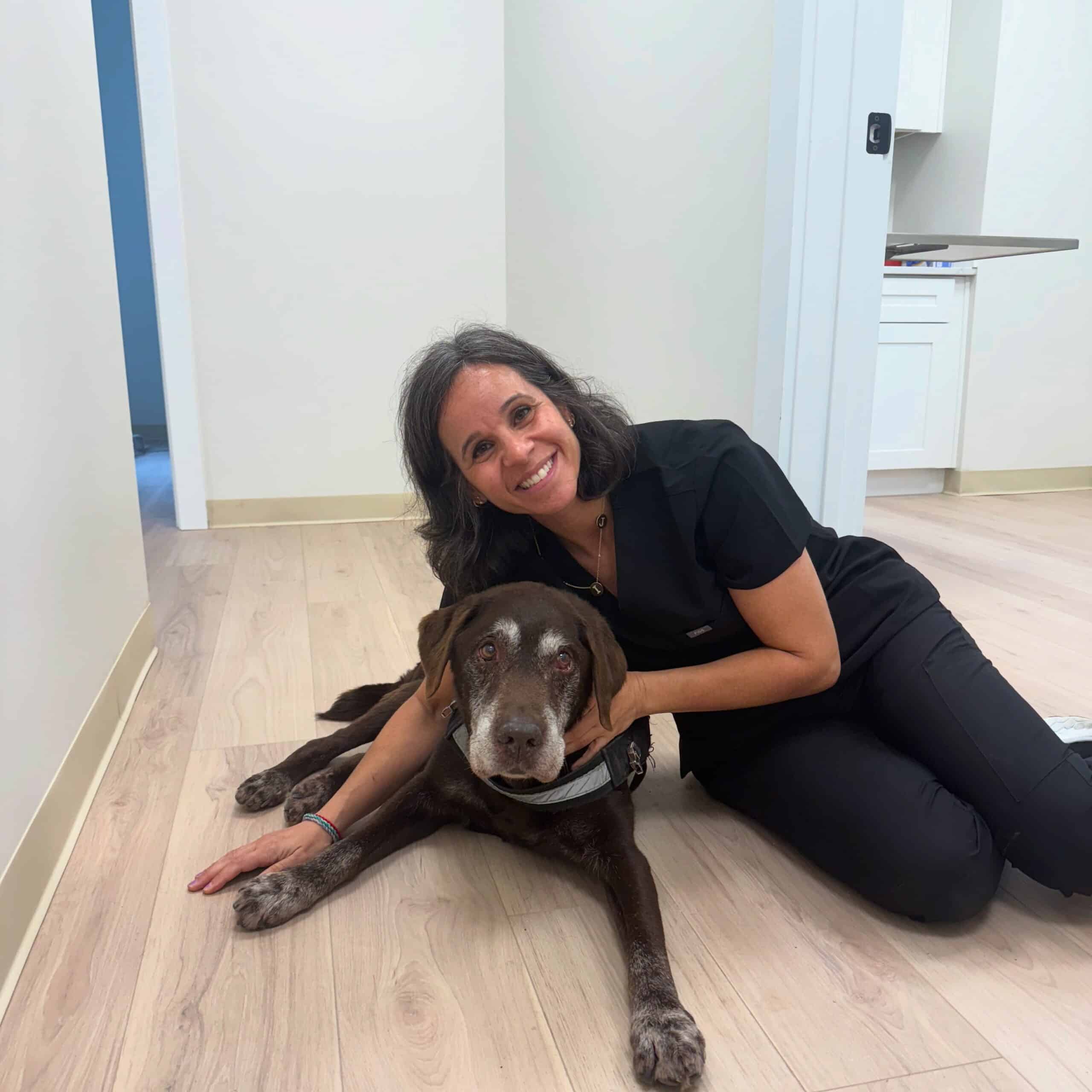 Rachel with dog